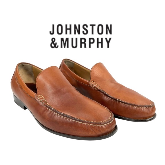 Johnston and Murphy Cresswell Venetian Soft Leather Loafers Men’s 9.5M - Picture 1 of 14
